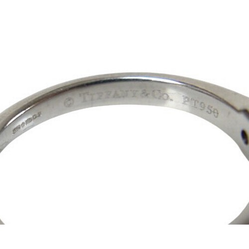 2 - A Tiffany & Co platinum and diamond solitaire ring, set with a round brilliant cut 0.52ct stone, 5.2... 