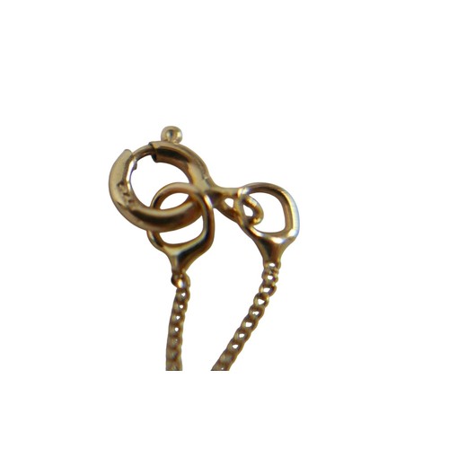 36 - Three 9ct gold chain necklaces, two with white stone pendants, another with a pearl pendant, 3.6g gr... 