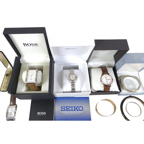 20 - A collection of assorted silver and dress jewellery including watches.