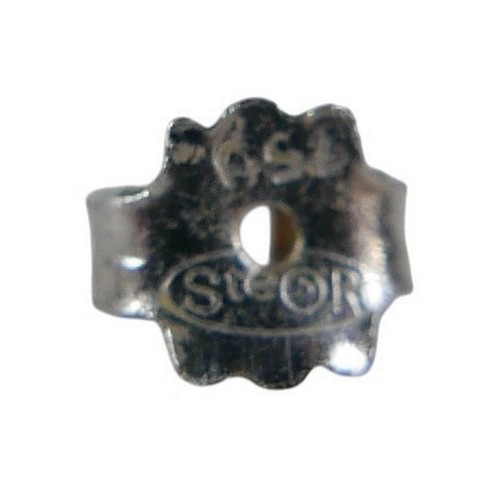 24 - A pair of 18ct white gold pearl earrings retailed by Pravins, pearls have a pink hew measuring 8 x 1... 