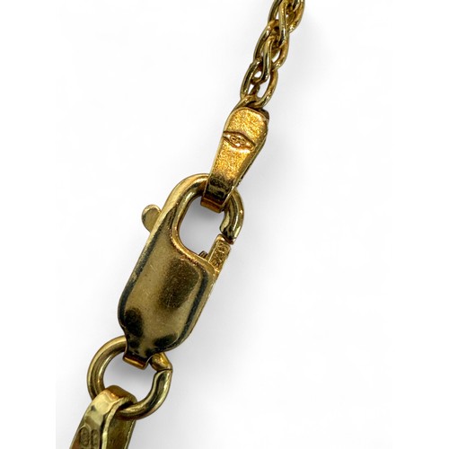 47 - A 9ct gold chain necklace, 56cm long, 5.2g.