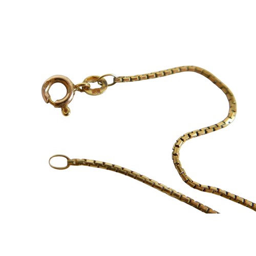 52 - A 9ct gold mounted crucifix pendant and 9ct chain, the cross set with eleven clear stones, total wei... 