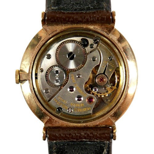 173 - A Rolex Precision 9ct gold cased gentleman's wristwatch, model 12379, circular silvered dial, applie... 