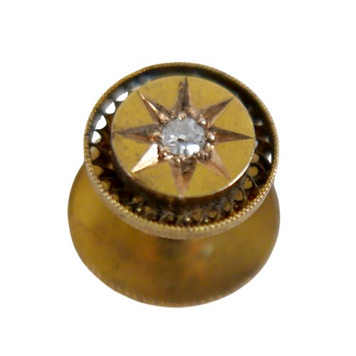 51 - A collection of silver and other jewellery including a 15ct diamond shirt stud, stud weight 1.4g.(1 ... 