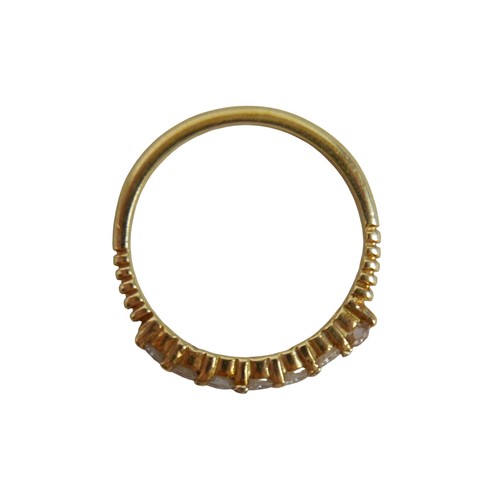 58 - An 18ct gold seven stone diamond ring, size N, 2.6g.