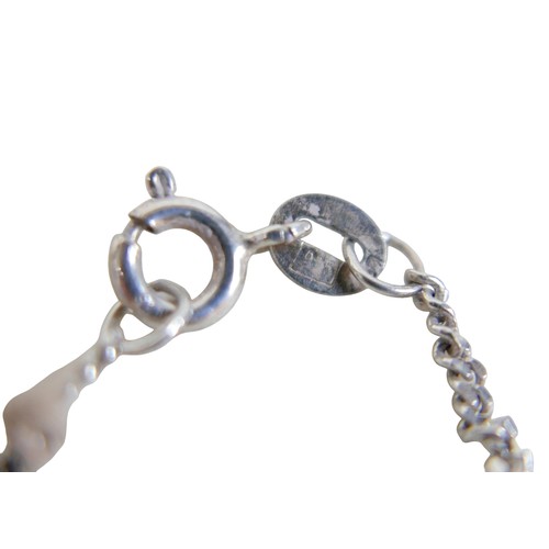 18 - A silver and amber necklace and pendant and chain, pendant 3cm high.(2)