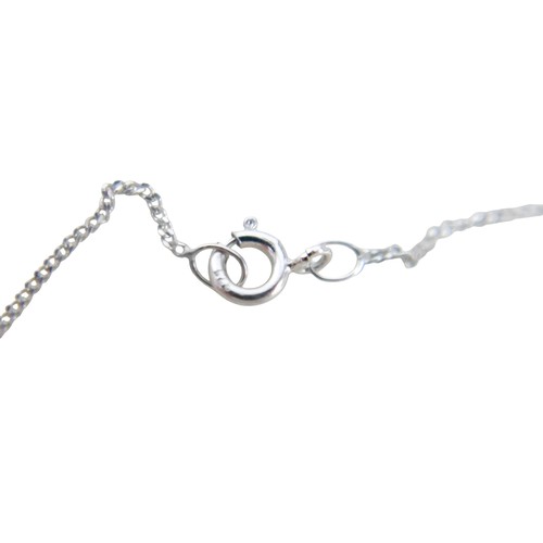 22 - A 9ct white gold pearl pendant on a fine chain, pearl 15mm diameter, chain. 40cm long, 2.1g.