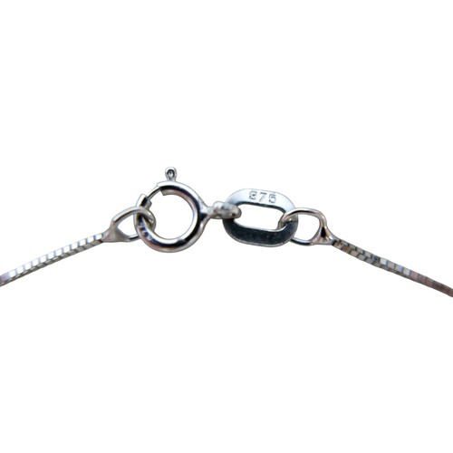 40 - A 9ct white gold smokey quartz and diamond tear drop pendant on a fine chain, pendant 31mm high, cha... 