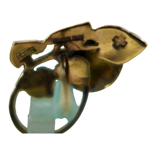 29 - A 9ct gold pair of earrings, 2g, together with a 9ct gold cased lady's cocktail watch with rolled go... 