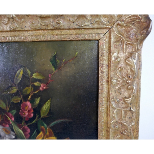 325 - Harold Clayton (British, 1896-1979): floral still life, with tulips, narcissi, morning glory, and ch... 