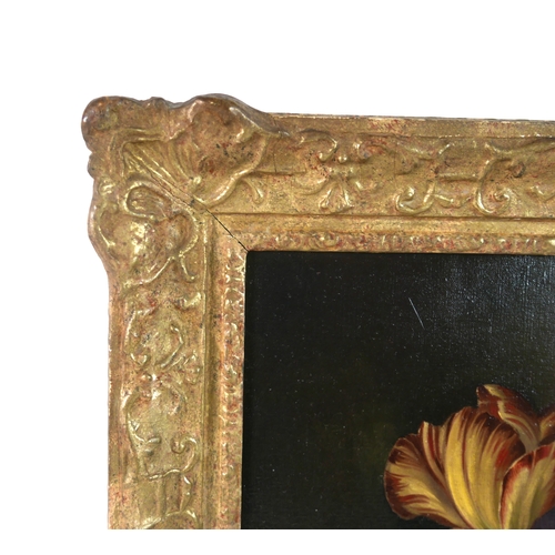 325 - Harold Clayton (British, 1896-1979): floral still life, with tulips, narcissi, morning glory, and ch... 