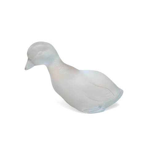 263 - A Baccarat frosted glass duckling, 8cm high.