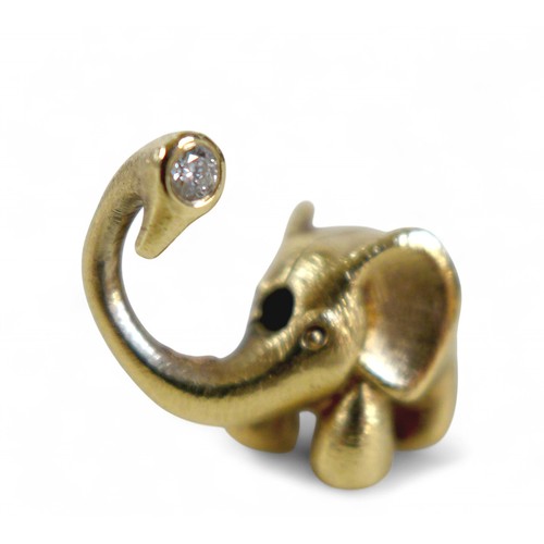 14 - A Danish 18ct yellow gold and white metal contemporary design necklace, by Ole Lynggaard, with clasp... 