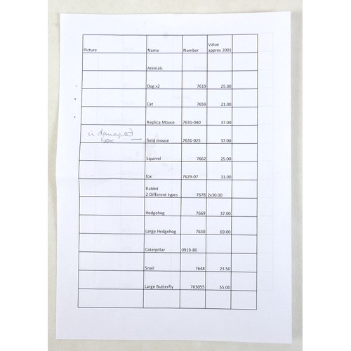 264 - A group of Swarovski crystal ornaments, including kiwi, owl, snail and large swan, with boxes and va... 