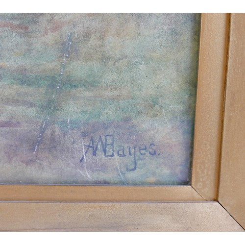 321 - Alfred Walter Bayes (British, 1832-1909): a Victorian couple, standing at the edge corn field, signe... 