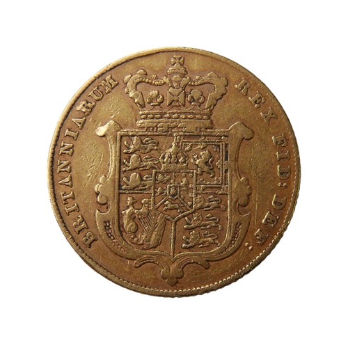 104 - A George IV gold shield back sovereign, 1829.