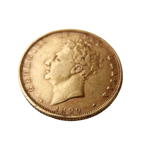 104 - A George IV gold shield back sovereign, 1829.