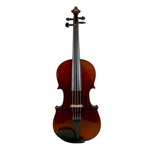29 - An early 20th century viola, possibly Jerome Thibouville Lamy workshop, unlabelled, one piece back, ... 