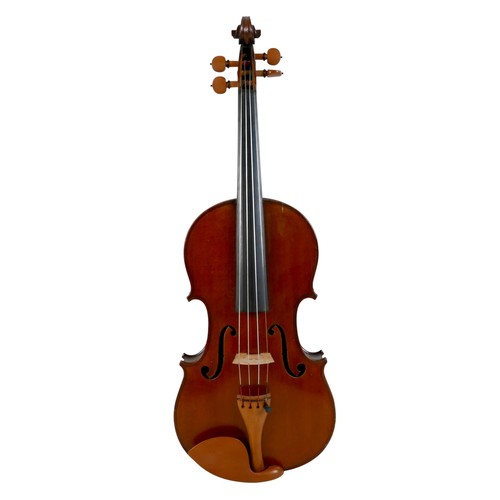 3 - A late 19th century Mirecourt violin, two piece back, unlabelled, 35.8cm / 14 1/8