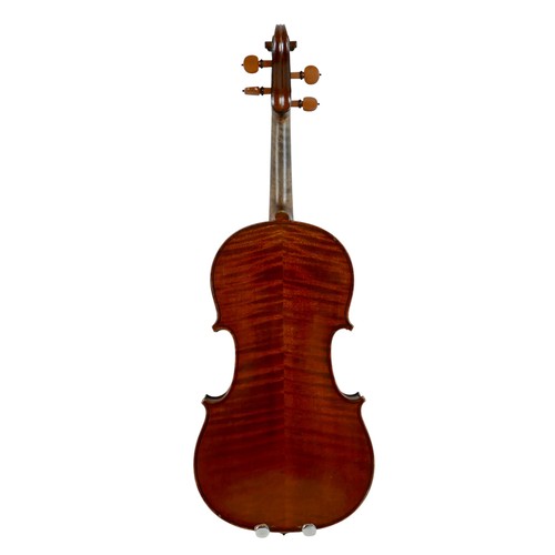 3 - A late 19th century Mirecourt violin, two piece back, unlabelled, 35.8cm / 14 1/8