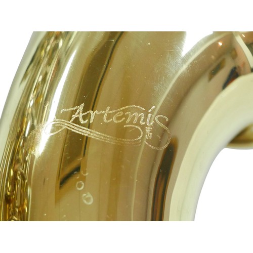 61 - An Artemis tenor Bb saxophone with fitted hard case.