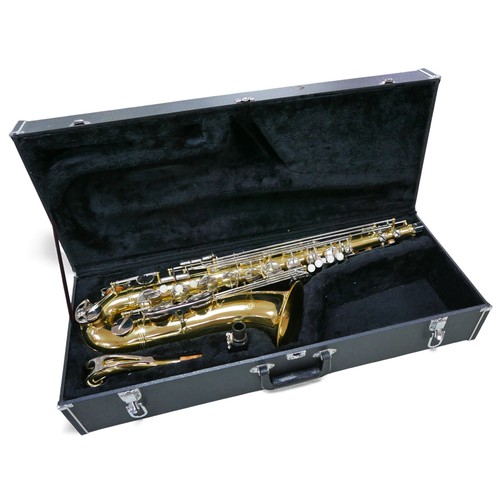 61 - An Artemis tenor Bb saxophone with fitted hard case.