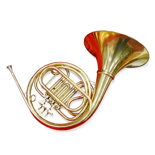 57 - An H. Singhai, French horn with fitted case.