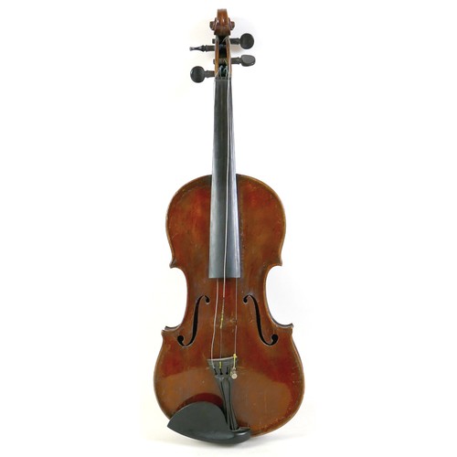 10 - An early / mid 20th century Continental violin, bearing label 'Jo: Bapt. Rogerius Bon: Nicolas Amati... 