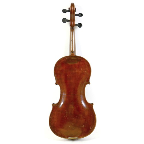 10 - An early / mid 20th century Continental violin, bearing label 'Jo: Bapt. Rogerius Bon: Nicolas Amati... 