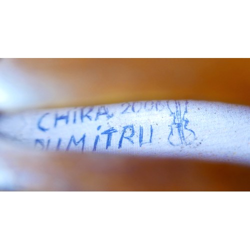24 - A 21st century Romanian violin, by Chira Dumitru, with hand written luthier's label inscribed 'RUMAN... 