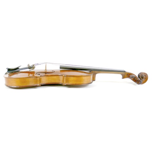 20 - An early 20th century Continental violin, bearing label 'Januarius Gagliano filius Alexandri fecit N... 