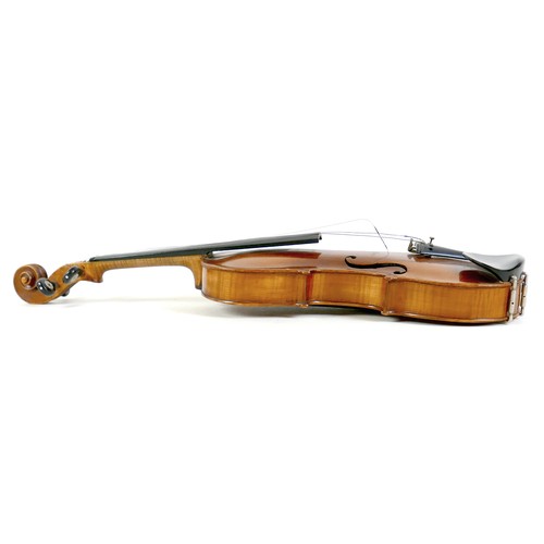 8 - A mid 20th century Continental violin, bearing a label 'Nicolas Lupot . Luthier rue Croix des petits... 
