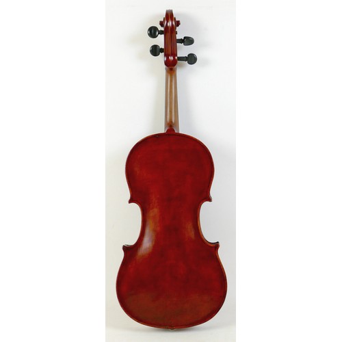 17 - An early 20th century Continental violin, bearing label 'Alessandri Gagliano Alumnus Stradiverius [s... 
