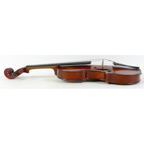 17 - An early 20th century Continental violin, bearing label 'Alessandri Gagliano Alumnus Stradiverius [s... 