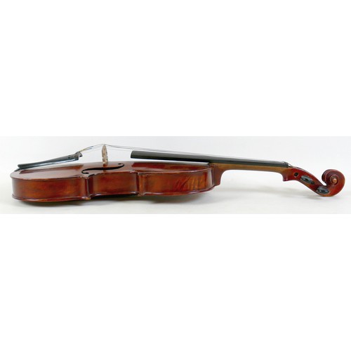 17 - An early 20th century Continental violin, bearing label 'Alessandri Gagliano Alumnus Stradiverius [s... 