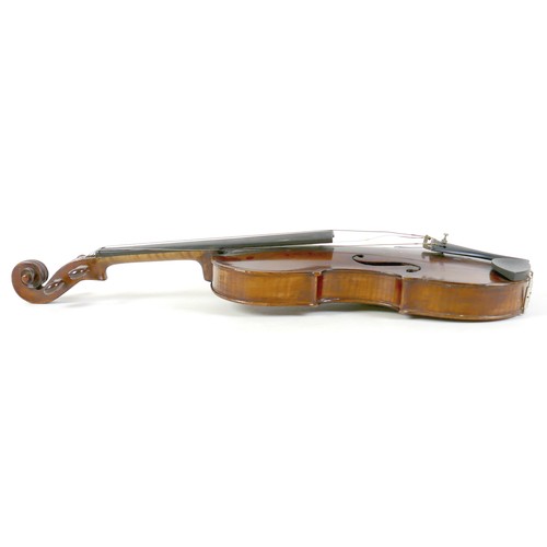 16 - A 19th century Continental violin, bearing label 'Joseph Gagliano Filius Nicolai fecit Neap 1761', w... 