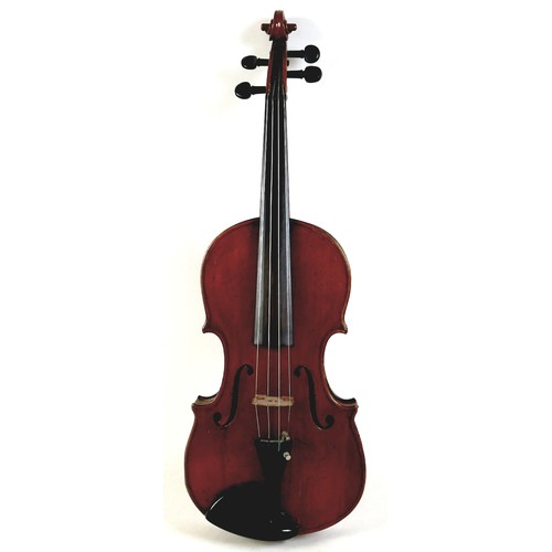 12 - A 19th century Continental violin, bearing label 'Gia Bart. Grancino in Contrada Largha di Milano an... 