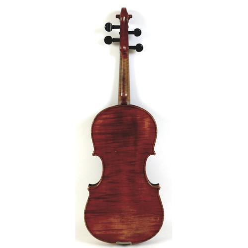 12 - A 19th century Continental violin, bearing label 'Gia Bart. Grancino in Contrada Largha di Milano an... 
