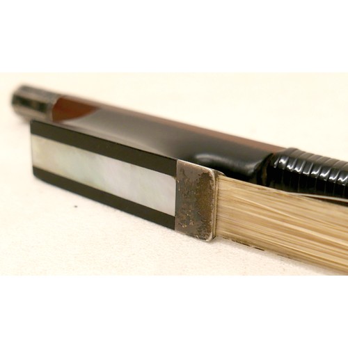 35 - A cello bow by W.E. Hill & Sons, 70g, 72cm long.