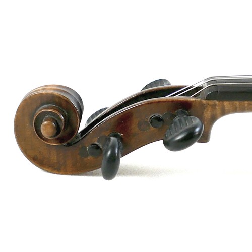 2 - An early 20th century English violin, with two piece back, 14