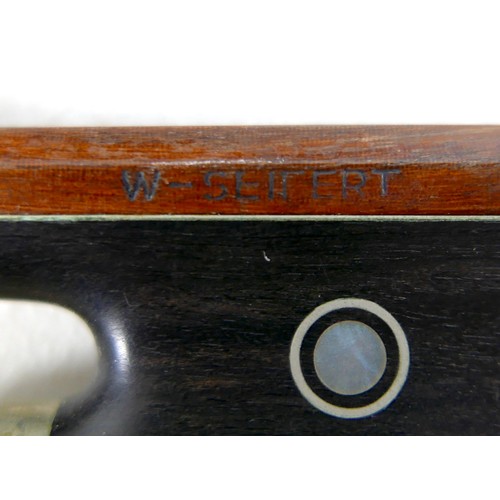 4 - A fine 19th century French violin, with a single piece back, 14