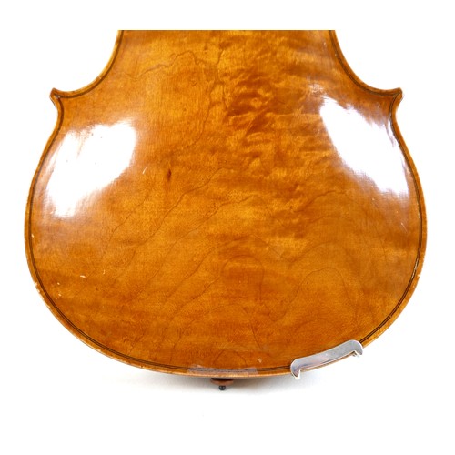 30 - A good full size English viola, made by A. R. Ridler, 1996, with a distinctive quilted maple one pie... 