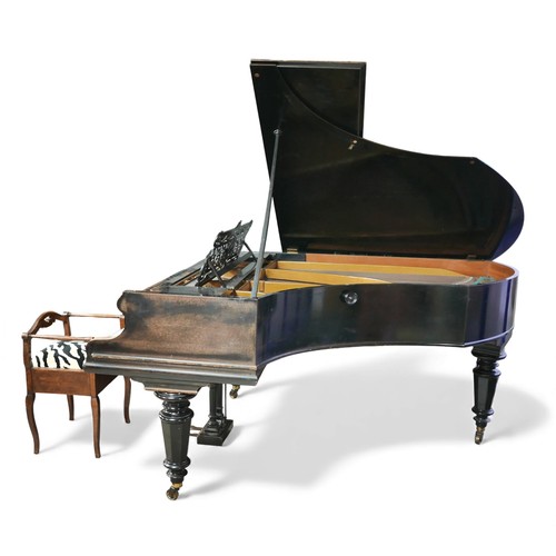 65 - A Victorian C. Bechstein baby grand piano, circa 1887, overstrung wooden frame, with ivory keys, in ... 