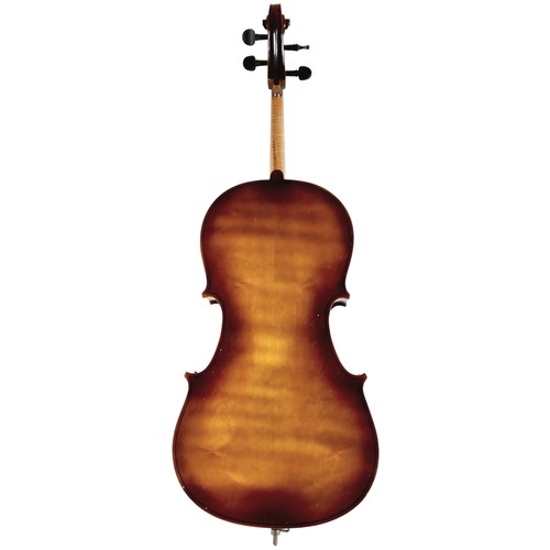 31 - A Boosey and Hawkes Golden Strad cello in fabric case, with two bows.