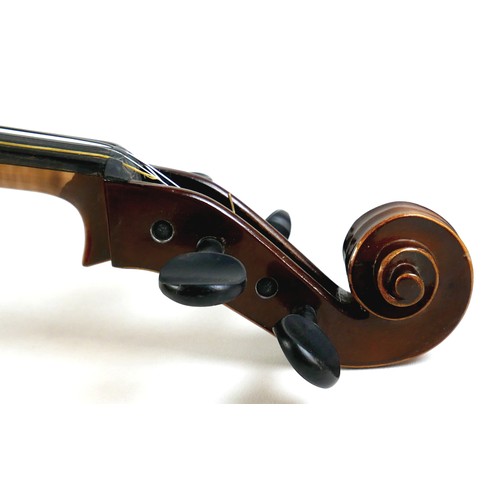 31 - A Boosey and Hawkes Golden Strad cello in fabric case, with two bows.