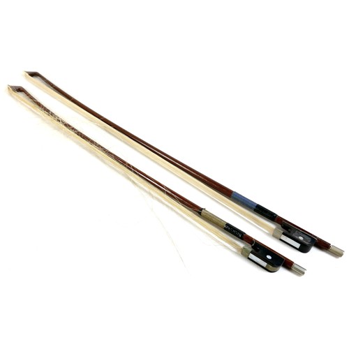 31 - A Boosey and Hawkes Golden Strad cello in fabric case, with two bows.