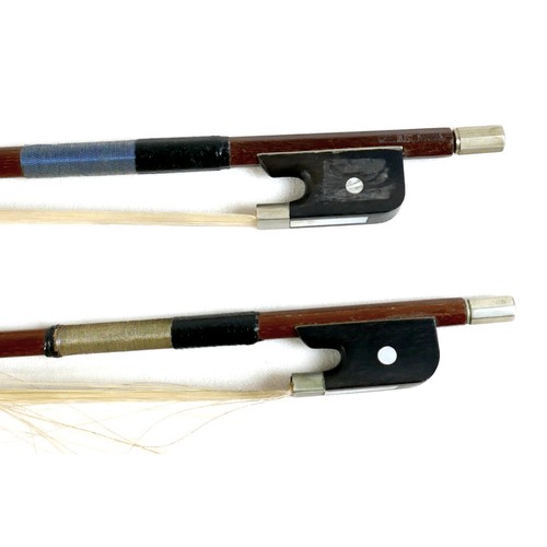 31 - A Boosey and Hawkes Golden Strad cello in fabric case, with two bows.