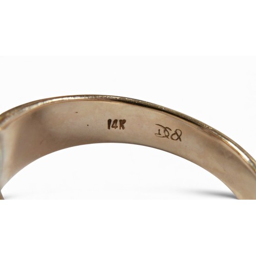 3 - A 14ct gold aquamarine and diamond daisy ring, oval cut aquamarine approximately 12 by 10mm, surroun... 