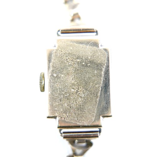 59 - A 9ct gold cased lady's Oriosa wristwatch, with gold strap, square dial, 14.1g.