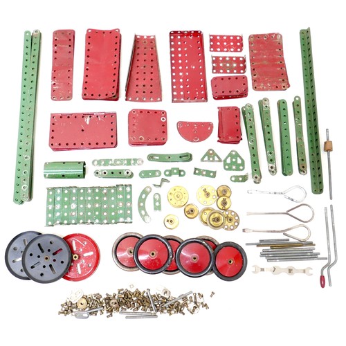 233 - A collection of vintage lead figures, Meccano and toys.(1 box)